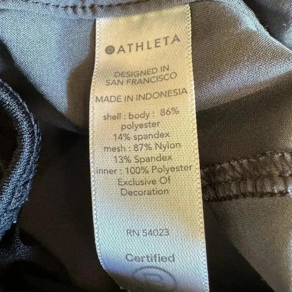 Athleta Women's Medium Mesh Racer Run Short 4" Black Grey Camouflage Camo M Med - Picture 5 of 11